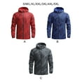 thumbnail image 4 of relayinert Wide Application Sports Jacket All Outdoor Activities Windproof Motorcycle Coat Jacket With Hood Dark Grey 2XL, 4 of 6