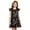 Q5 Black, variant on Angala Nightgown Holiday Dress For Girls Flutter Sleeve Crew Neck Pumpkin Print Girls Halloween Dresses