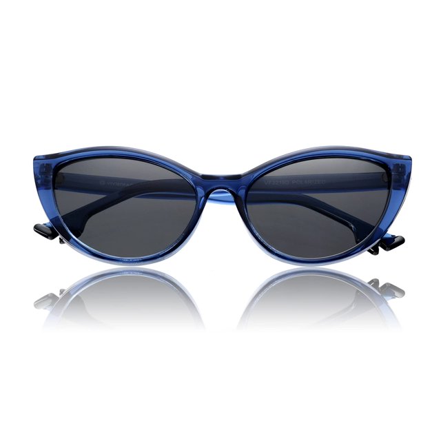 Gafas de Sol VIVIENFANG Retro Polarizadas Ojo de Gato Azul Marino VF2219D