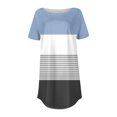 thumbnail image 3 of Womens Fall Tops Women's Fashion Casual Round Neck Retro Printed Short Sleeve Pullover T-Shirt Top, 3 of 4