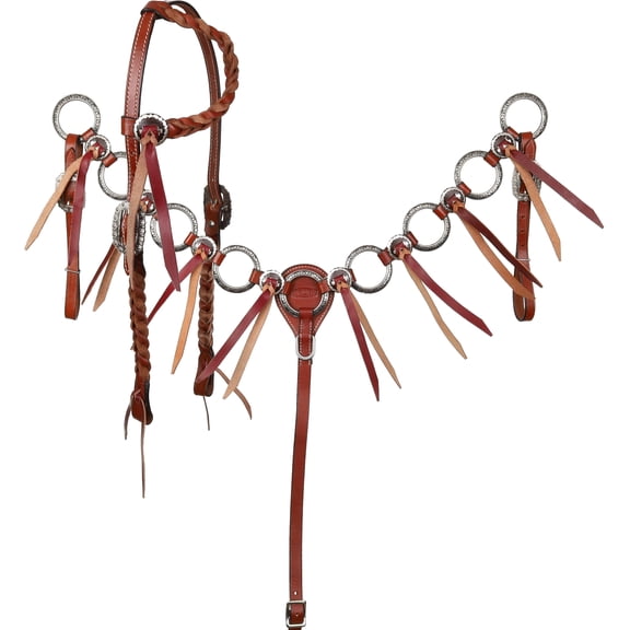 Showman Heritage Ring Single Ear Headstall & Breast Collar Set