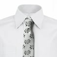 thumbnail image 3 of Men's Tie, Rose Bloom Bouquets Romance, 3.7", Charcoal Grey and White, by Ambesonne, 3 of 4