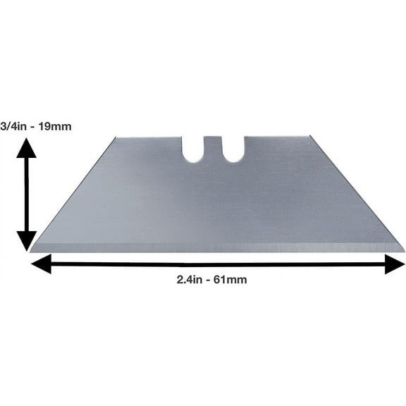 DASAW-Utility Knife Blades Ten Pack - Box Cutter Blades Refills - 10 Heavy Duty SK5 High Carbon Steel Utility Razor Blade Replacement in Convenient Storage Box - Standard Size - Fits Most Cutters & K