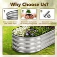 thumbnail image 5 of JIOABL Oval Metal Garden Bed: Corrosion-Resistant, Open-Base Drainage – Safe & Durable Outdoor Planting, Silver, 5 of 8