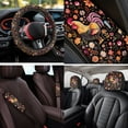 thumbnail image 4 of Qpednta Chicken Floral Print 14 Pack Car Accessories Set with Cars Seat Covers Auto Steering Wheel Accessories and Seat Belt Pads Cars Headrest Cover Armrest Cover Soft Suitable for Car SUV, 4 of 6