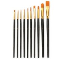 Classroom Supplies, Acrylic Paint Brush Set 10Pcs Nylon Hair Brushes For All Purpose Oil, Teacher Gifts
