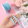 thumbnail image 3 of 10 Yards Stretch Trim Elastic Lace Ribbon 13mm Wide Lingerie Edge Trimming Flower Pattern Crocheted Fringe for DIY Sewing Crafts Garment Gift Wrapping Wedding Supplies Sky Blue Blue, 3 of 9