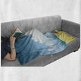 thumbnail image 5 of Graphic Beach Soft Flannel Fleece Blanket, Summer Water Sports Illustration of Surfboards on Sandy Coast and Ocean Print, Cozy Plush for Indoor and Outdoor Use, 60" x 80", Multicolor, by Ambesonne, 5 of 5