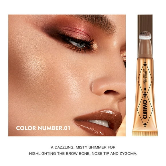 Fiudx Lápiz Cosmético, Colorete En Barra Multifuncional, Iluminador Facial Mate Natural, Corrector de Aplicación Suave, Maquillaje de Acabado Impecable, Uso Diario, Aplicador de Esponja Suave.