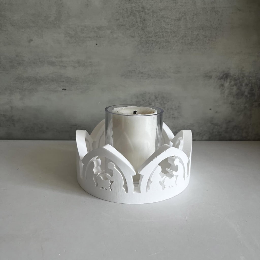 lanema Candlestick Silicone Mold for Festival Celebrations Plaster Candle Holder Mould