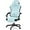Aqua, variant on Dowinx Gaming Chair, Fabric Gaming Chairs for Adults with Pocket Spring Cushions and Lumbar Support, Ergonomic Massage Office Chair High Back with Footrest and Linkage Armrests, Black