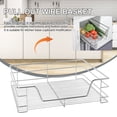 thumbnail image 4 of Joyfeel Single Wire Basket Pull Out Shelf Chrome Smooth Sliding Drawer Storage Organizer for Kitchen Base Cabinets Cupboards, 4 of 10