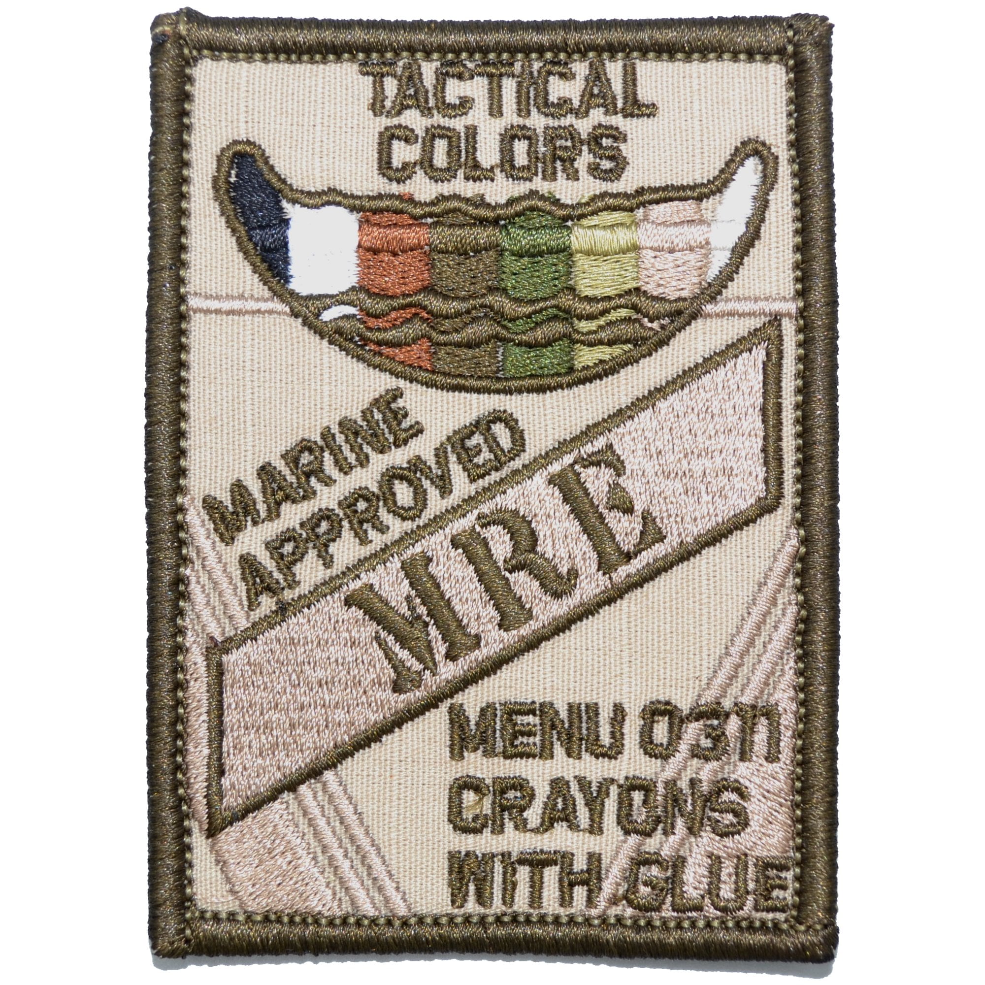 Tactical Color Crayons Marine Approved MRE 2.5x3.5 Patch Walmart
