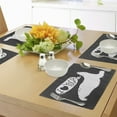 thumbnail image 4 of Ambesonne Yoga Place Mats Set of 4, Polar Bear Grunge, Standard Size, Charcoal Grey White, 4 of 6