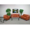 Cognac Leather Reception Set