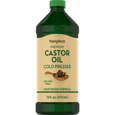 Castor Oil | 16 fl oz | for Hair and Skin | 100% Pure Hexane Free Cold Pressed | by Piping Rock