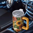 thumbnail image 6 of OBREWU Sunflower Tumbler with Handle and Lid,Sunflower 40oz Double Wall Vacuum Insulated Tumbler,Cups Gift for Women and Men, 6 of 7
