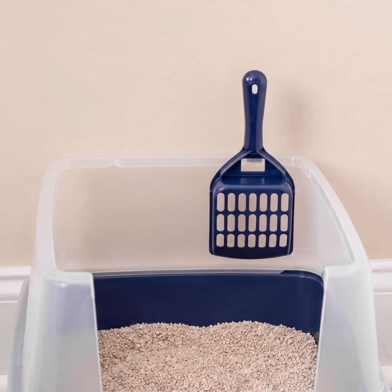 IRIS Mini Open Top Cat Litter Box with Scoop, Navy photo 6