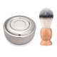 thumbnail image 1 of Juego de brochas y cuencos de afeitar Cepillo de afeitar de metal Tazón de jabón Tazón de afeit Carevas Cuenco de afeitar, 1 of 5