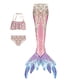 thumbnail image 3 of Traje de baño de sirena de verano para niñas, top de tubo de sirena, cola de pez, vestido de princesa, disfraz de cola, 3 of 6