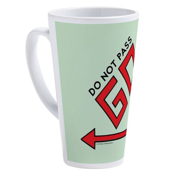 CafePress - Monopoly Do Not Pass Go - 17 Oz White Ceramic Latte Mug