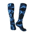 thumbnail image 4 of Haiem Blue Lightning Socks, Funny Novelty Crazy Design Cotton Socks Sports Socks Knee High Socks For Men, Women,1Pairs - Gift For Working Friends, 4 of 9