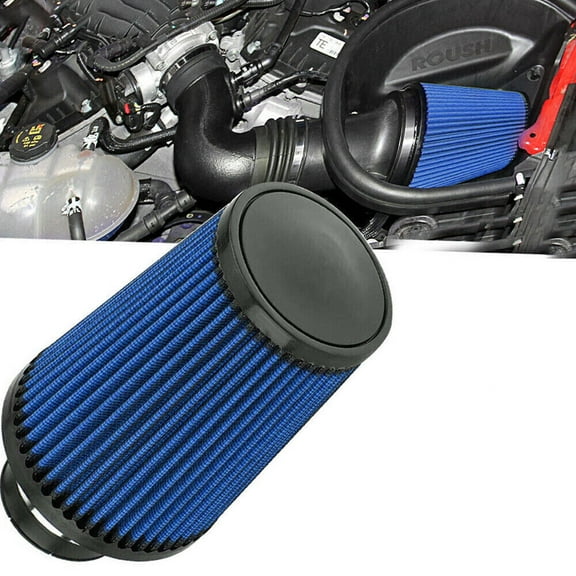 YIUIY 4'' 102mm Long High Flow Inlet Cone Dry Filter Cold Air Intake Replacement Blue