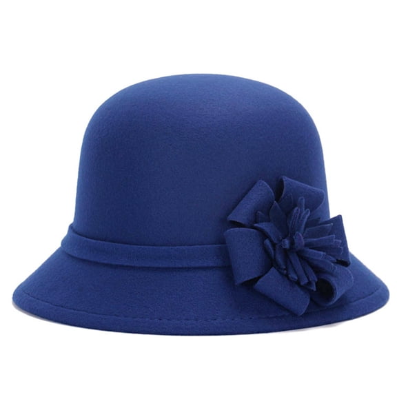 Beret Hats for Women Fashion Top Woolen Dome Warm Beret Blue