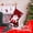B, variant on Christmas Deer with Fence Cloth Stocking Gift Bag – Medium 38cm (15in) Burlap-Style Stocking with Deer & Fence Embroidery – Candy Gift Bag Decor