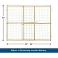 thumbnail image 6 of MidWest Homes for Pets Wire Mesh Pet Safety Gate, Pressure Mounted Dog Gate Measures 32 Inches Tall & Expands to 29-50 Inches Wide, Natural Wood & White Powder Coated Wire Mesh, 6 of 6