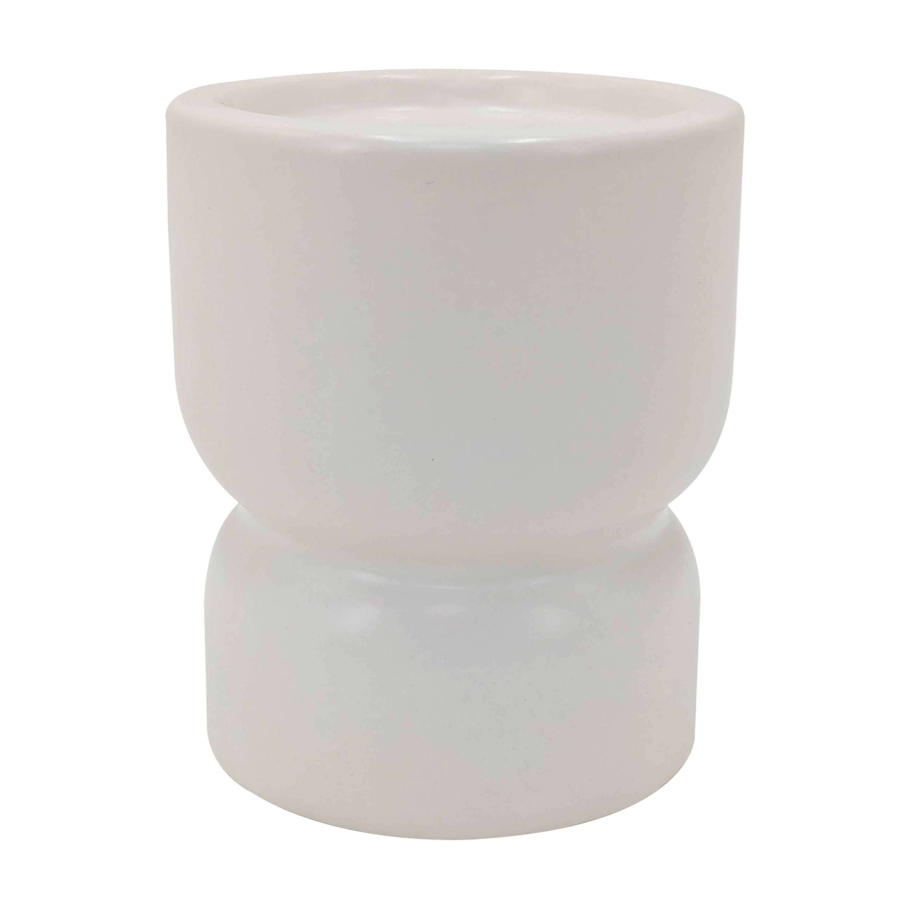 Mainstays White Ceramic Pillar Candle Holder, Indoor