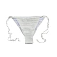 thumbnail image 7 of HOWPAY Women Bikini Bottoms Moderate Coverage High Cut Crochet Basic Swim Briefs Stretchy Mid Waisted Solid Color Beach Pool Swimsuit Bottoms White L, 7 of 7