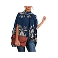 thumbnail image 1 of VISgogo Blusa de verano para mujer, manga de murciélago, camisa informal lisa/estampada con cuello simulado, blusas sueltas para mujer VISgogo moda, 1 of 3