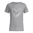 thumbnail image 6 of TIHLMK Mens Tshirts Summer Men Couples Lover 's Day Short Sleeve Love Letter Print T Shirts Tops, 6 of 7
