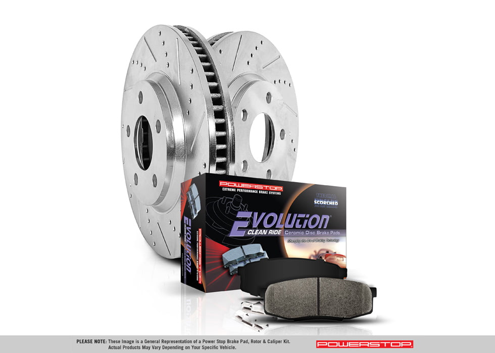 Front Ceramic Pads Performance Drilled Slotted Zinc Coated Rotors /& Calipers Kit