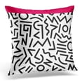 thumbnail image 1 of BSDHOME 80S Memphis Design Pattern Black and Modern Pillowcase Cover 16x16 inch, 1 of 1