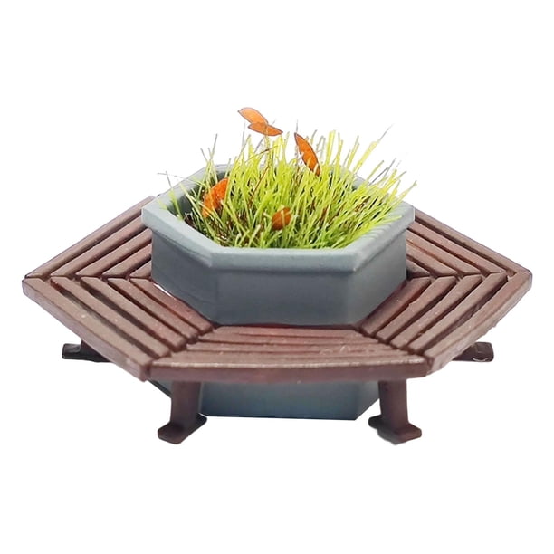 Escenario de diseño de maqueta de parterre a escala 1/64 para decoración de micropaisajes, juguetes para niños Estilo C