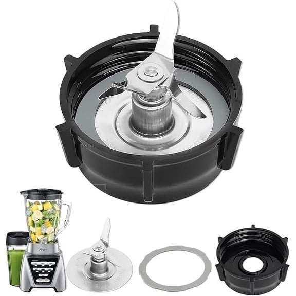 GXJZY2676 Pro 1200 Blender Parts Repair Kit, Stainless Steel Cutter Blade 164160, Jar Base Cap 179854, Silicone Gaskets 182341, Compatible with Oster Blenders