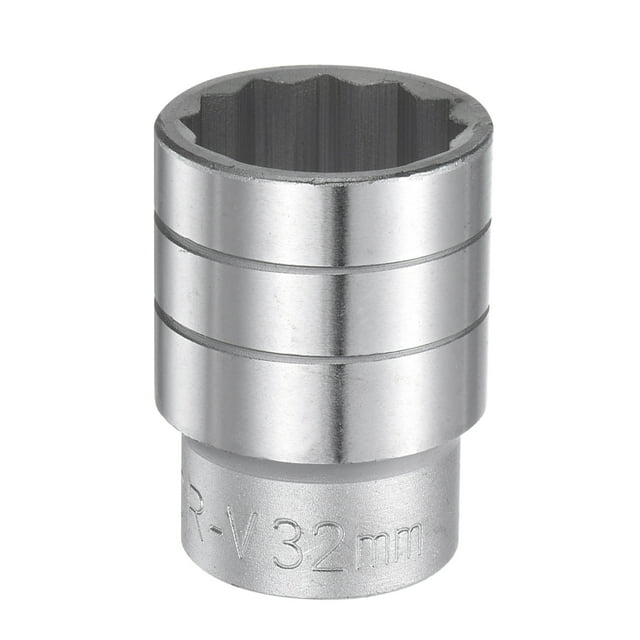 Unique Bargains 32mm 12 Point Shallow Socket 3/4' Drive Standard Metric Chromium Vanadium Steel