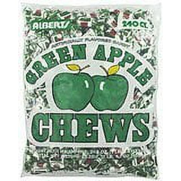 Albert's Fruit Chews - Green Apple Flavor,1.5 pound (240 Candies)