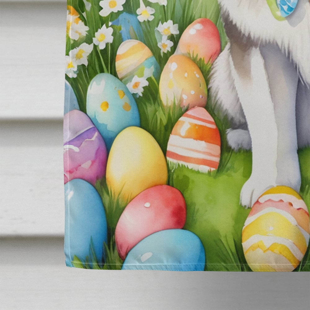 Alaskan Malamute Easter Egg Hunt House Flag 28 in x 40 in