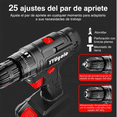 thumbnail image 3 of Taladro Atornillador De Impacto Inalámbrico 48v 2 Batería Negro, 3 of 5