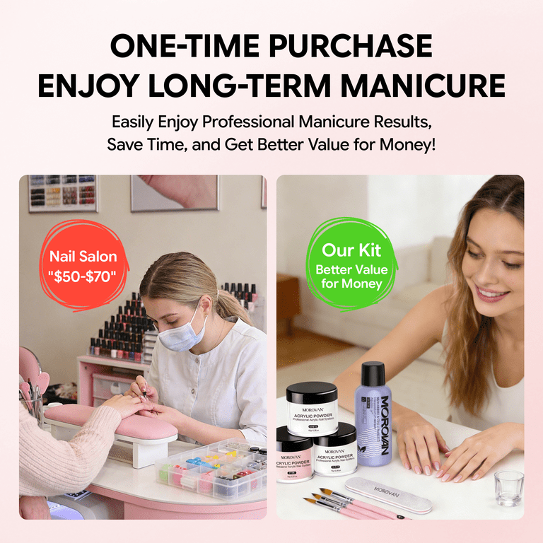 Morovan Acrylic Nail Kit with Powders, Liquid & Tools photo 5