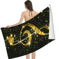 thumbnail image 2 of Music Notes Abstract Beach Towels Oversized Microfiber Beach Towel for Adults Quick Dry Sand Free Absorbent Large Beach Blanket for Outdoor Travel Swim Pool Camping, 2 of 8