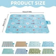 thumbnail image 2 of 1X Picnic Mat Moisture-Proof Mat Outdoor Tent Mat Outdoor & Picnic Blanket Extra Large Sand Proof and Portable Beach Mat for Camping Hiking Festivals 145X80Cm Cushion, 2 of 8