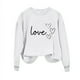 thumbnail image 3 of Sudadera Penkiiy Valentine para mujer: lindas camisetas del día de San Valentín Love Heart Graphic Print Suéter de manga larga Tops M White, 3 of 4