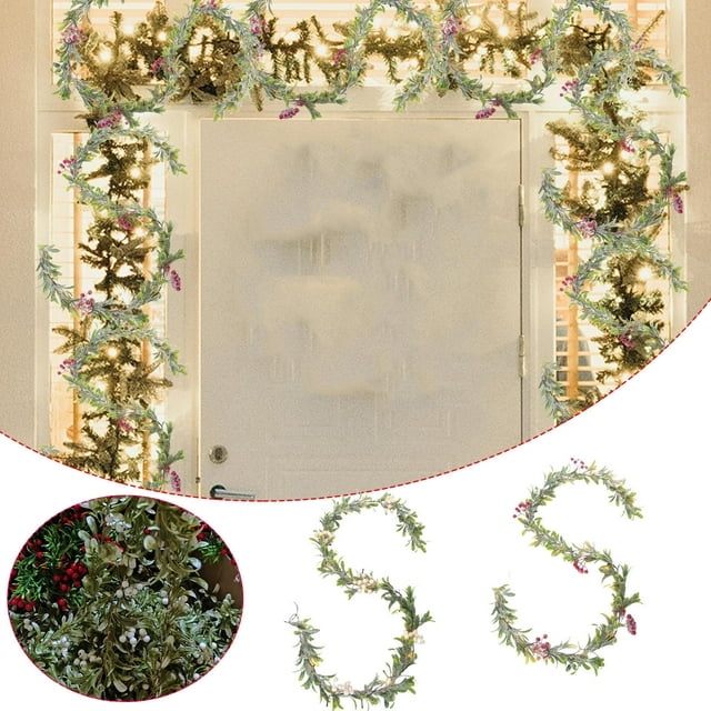 ¡Rebaja Especial!, Guirnaldas artificiales de imitación de 5,9 pies de Norfolk para decoración del hogar en interiores y vacaciones navideñas Akmoler