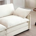 thumbnail image 3 of Modern and Comfortable 2-Seater Sofa with Beige Corduroy Upholstery (220×80×75cm), 3 of 13