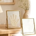 thumbnail image 5 of FEISHENTT Metal Floating Picture Frame, Vintage Style Brass and Glass Photo Frame for Home Decor 4*6inch, 5 of 5