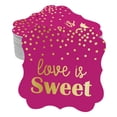 thumbnail image 1 of Inkdotpot Real Gold Foil Love Is Sweet Wedding Tags Favor Bracket Shape Hang Pack Of 100 Paper Tags, 1 of 6